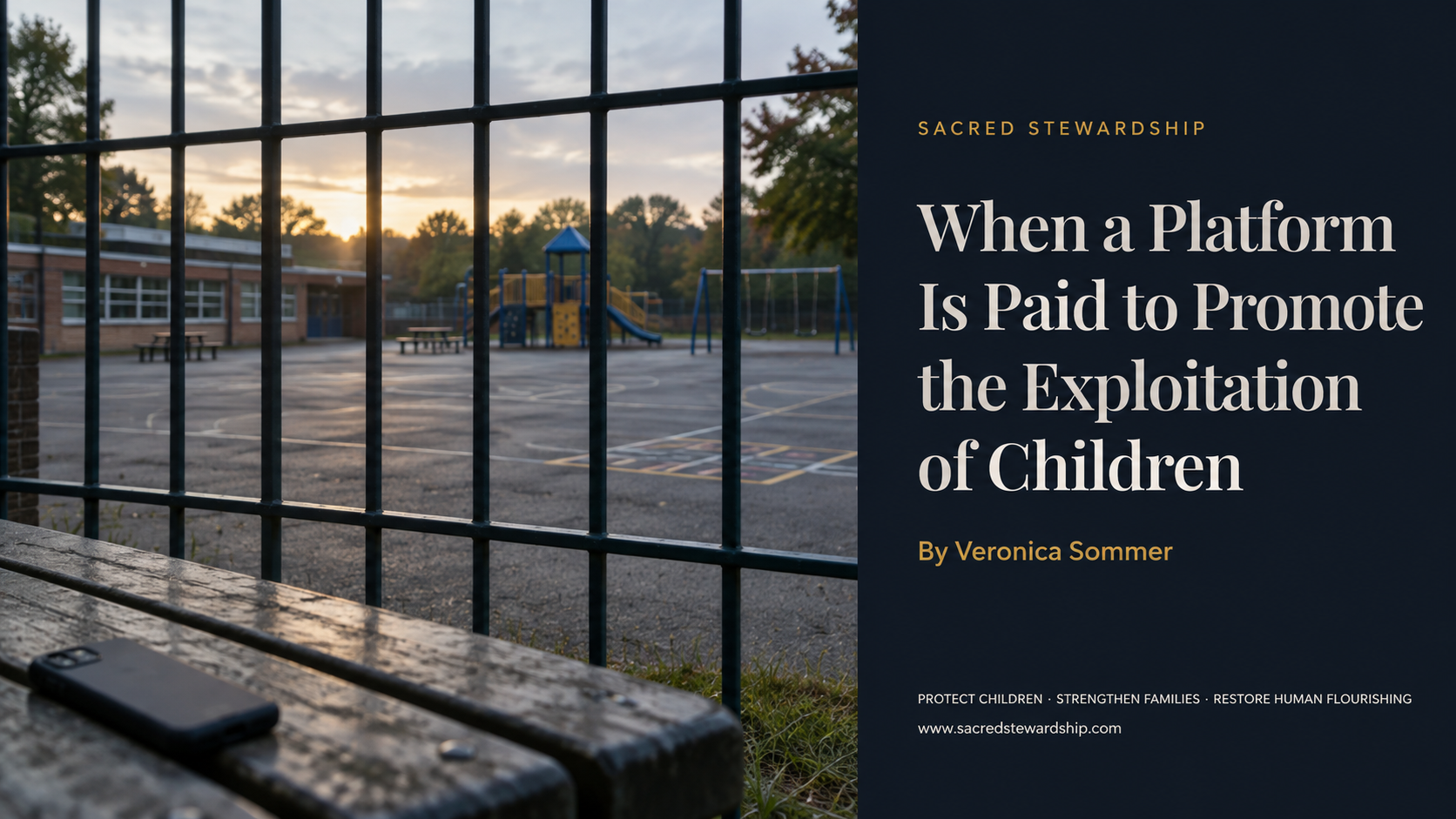 Children Are Sacred. Stop Selling Their Exploitation