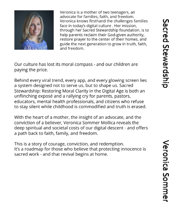 Back Cover of Sacred Stewardship Book